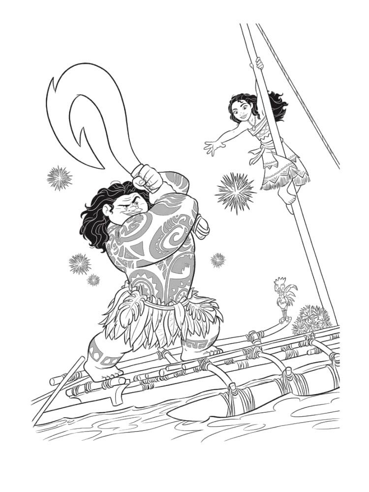 Moana 4 coloring page