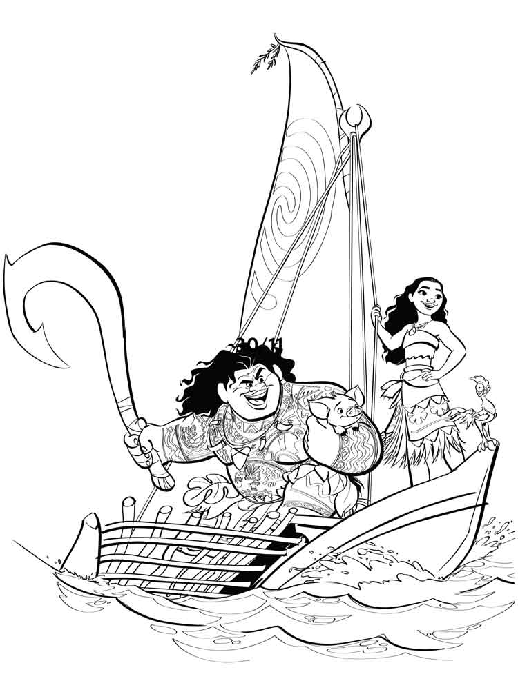 Moana 40 coloring page