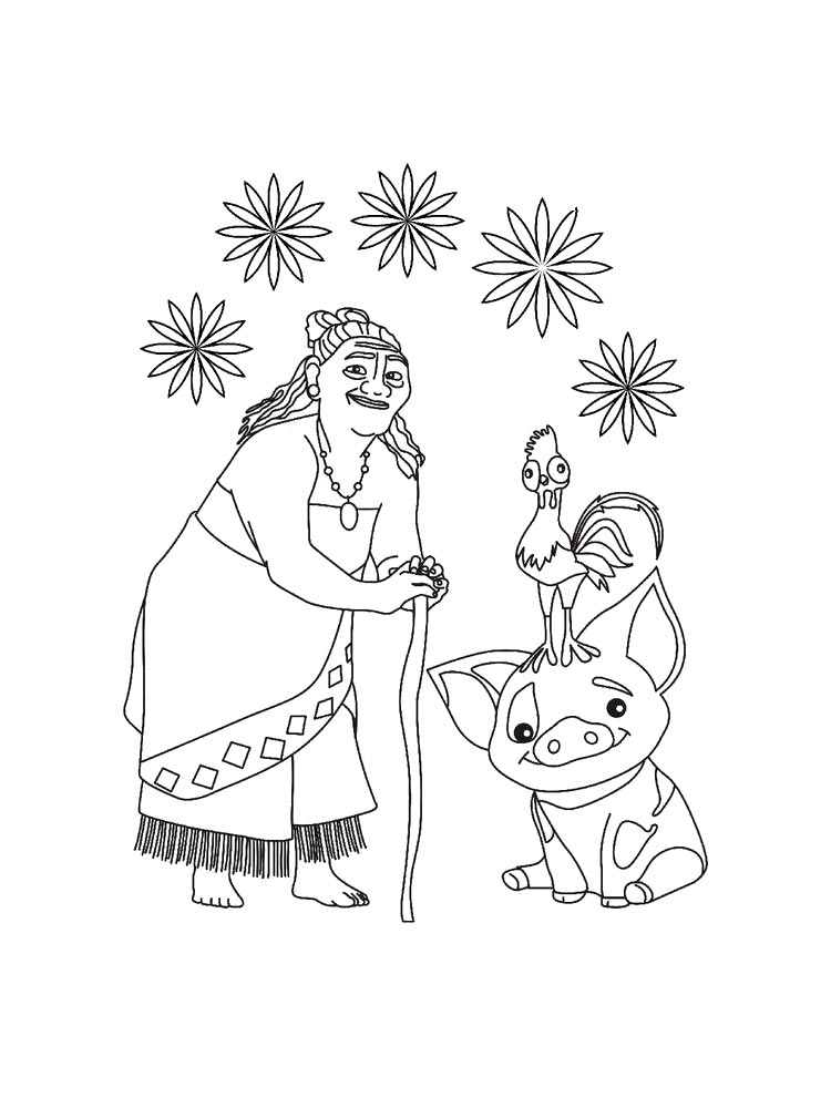 Moana 5 coloring page