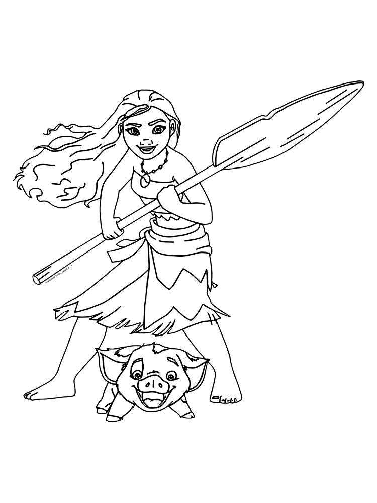 Moana 8 coloring page