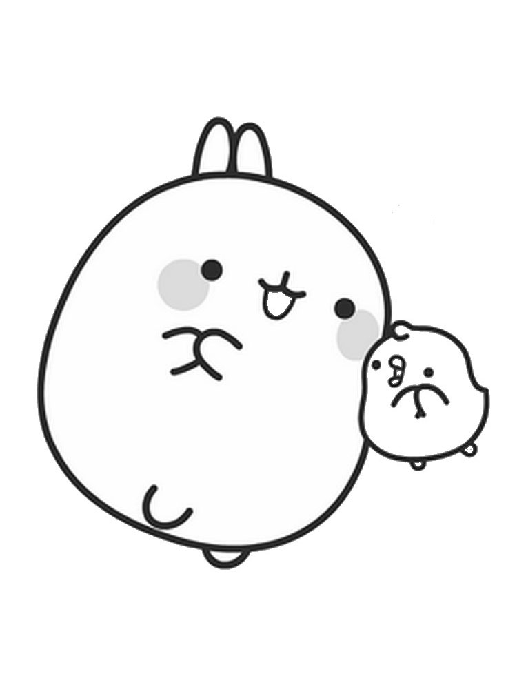 Molang 13 coloring page
