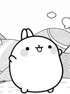 Molang 8 coloring page