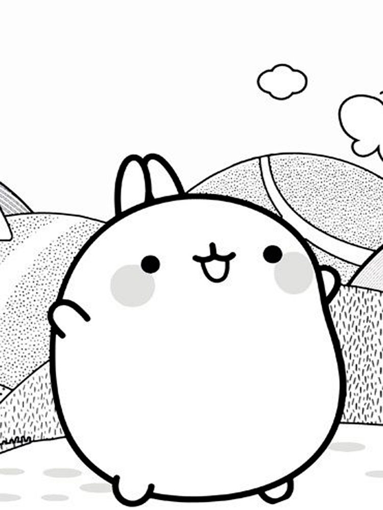 Molang 8 coloring page