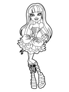 Pretty Draculaura coloring page
