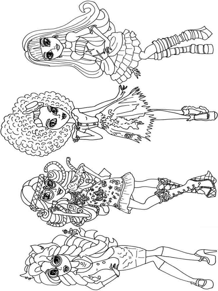 Monster High Girls coloring page