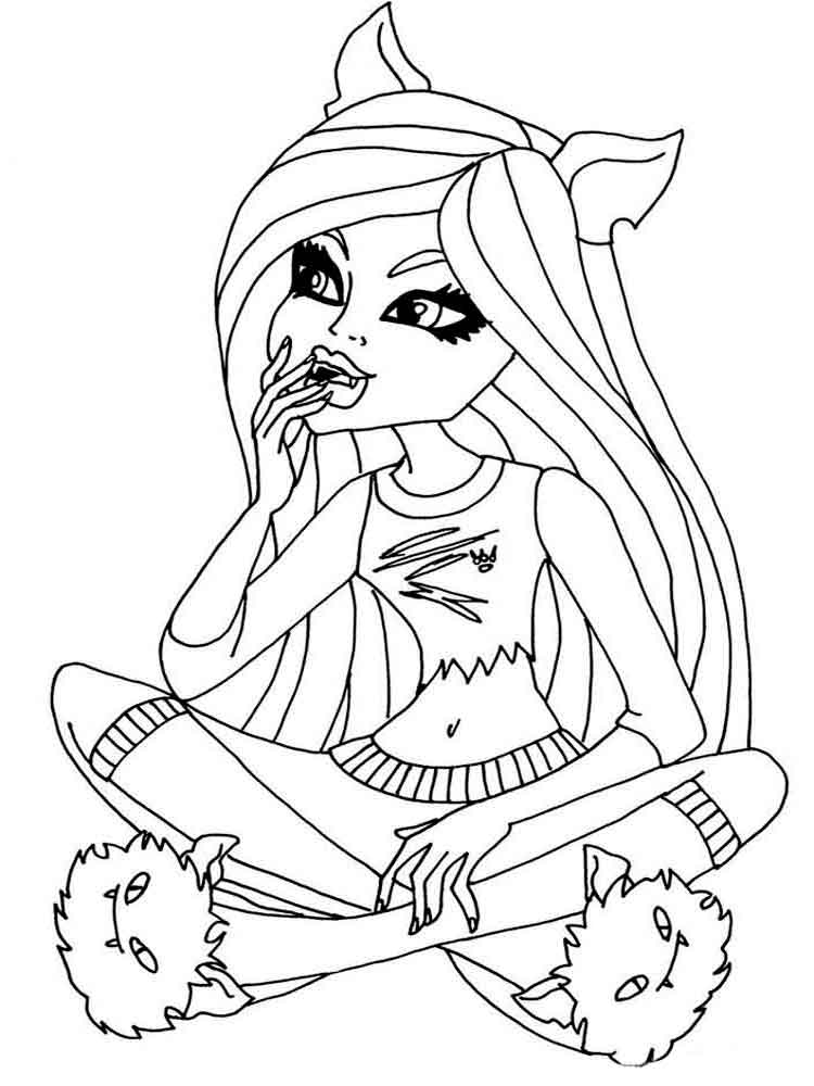 Clawdeen coloring page
