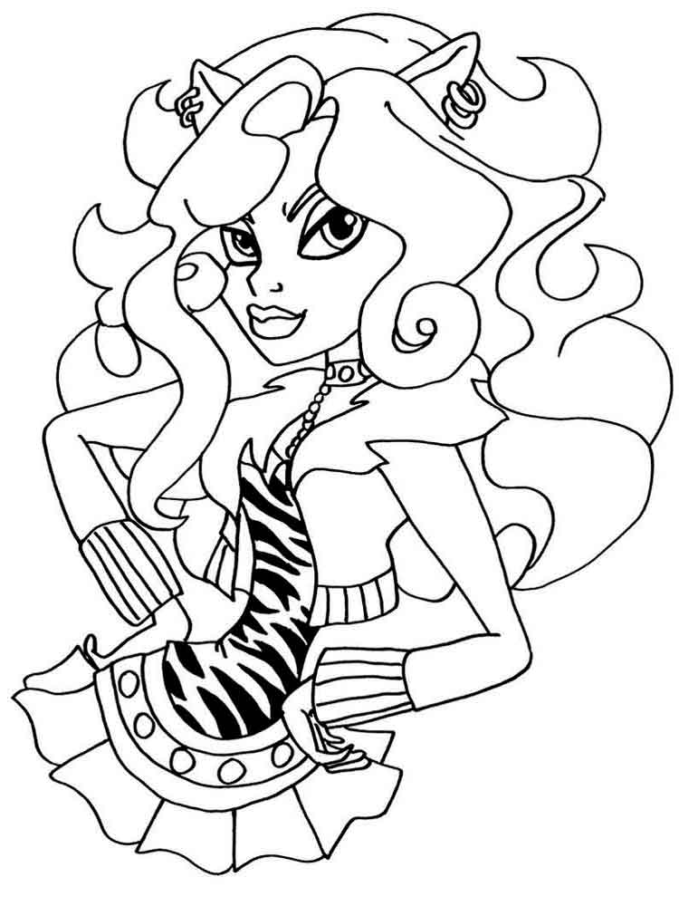 Clawdeen Wolf coloring page