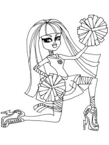 Cleo de Nile cheerleader coloring page