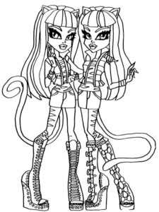 Purrsephone and Meowlody coloring page