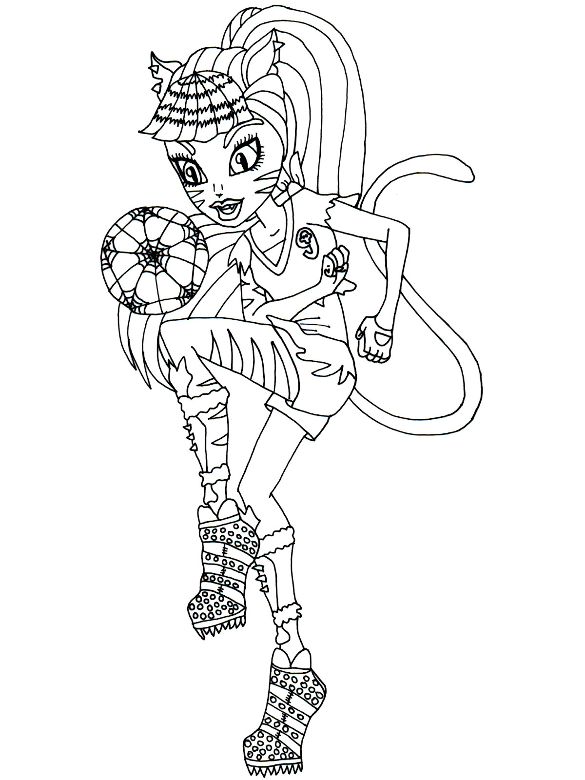 Toralei Stripe with ball coloring page
