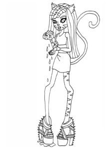 Monster High Toralei Stripe coloring page