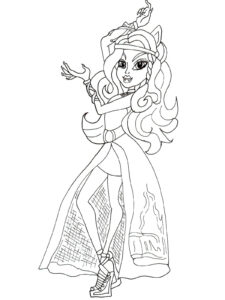 Unusual Clawdeen Wolf coloring page