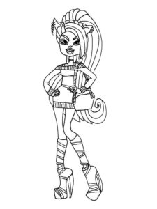 Beauty Clawdeen Wolf coloring page
