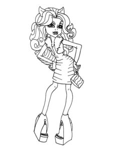 Clawdeen Wolf Doll coloring page