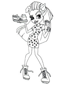 Frankie Stein with food coloring page