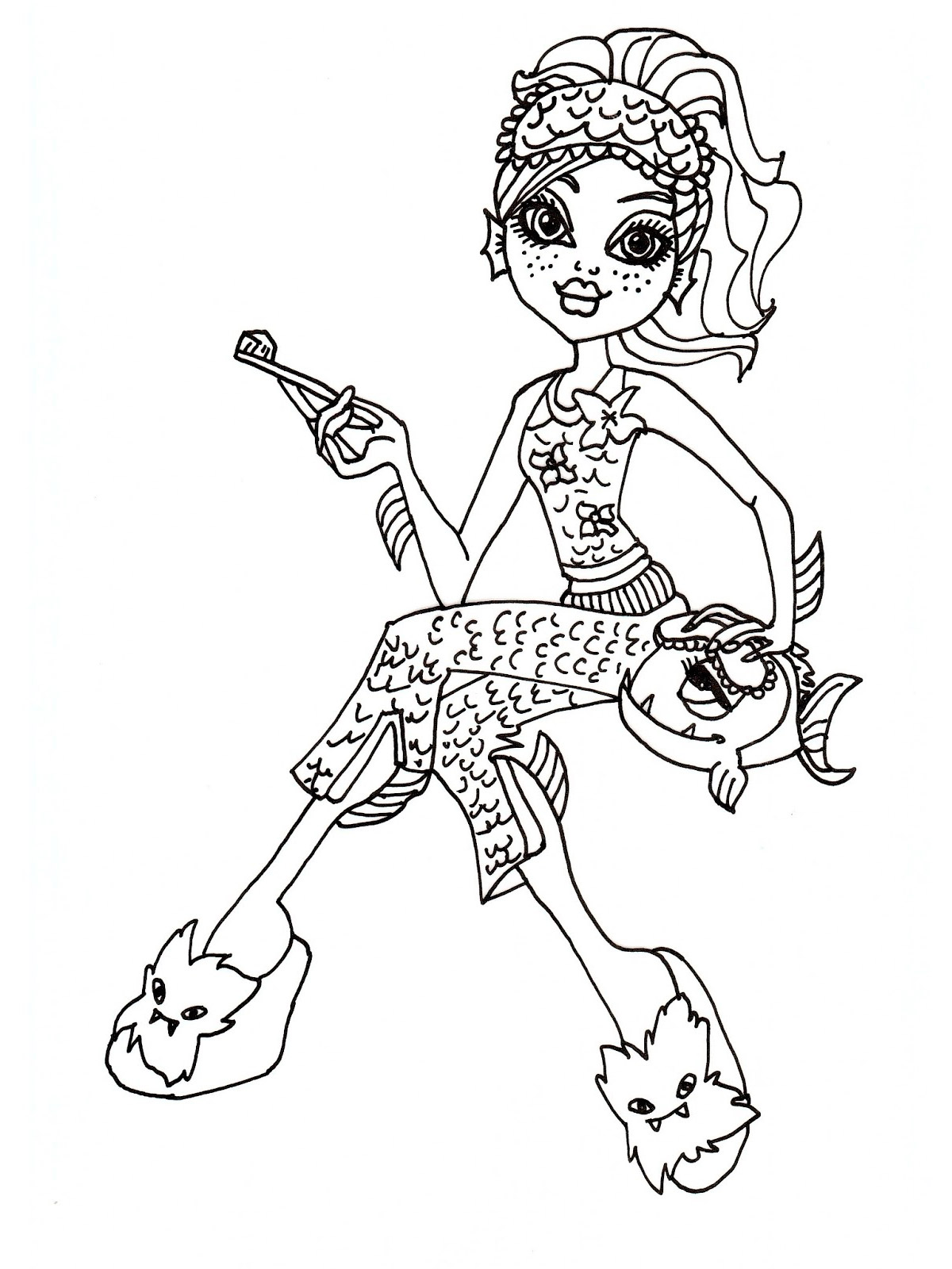 Monster High Lagoona Blue coloring page