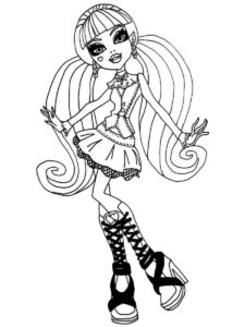 Cute Draculaura coloring page