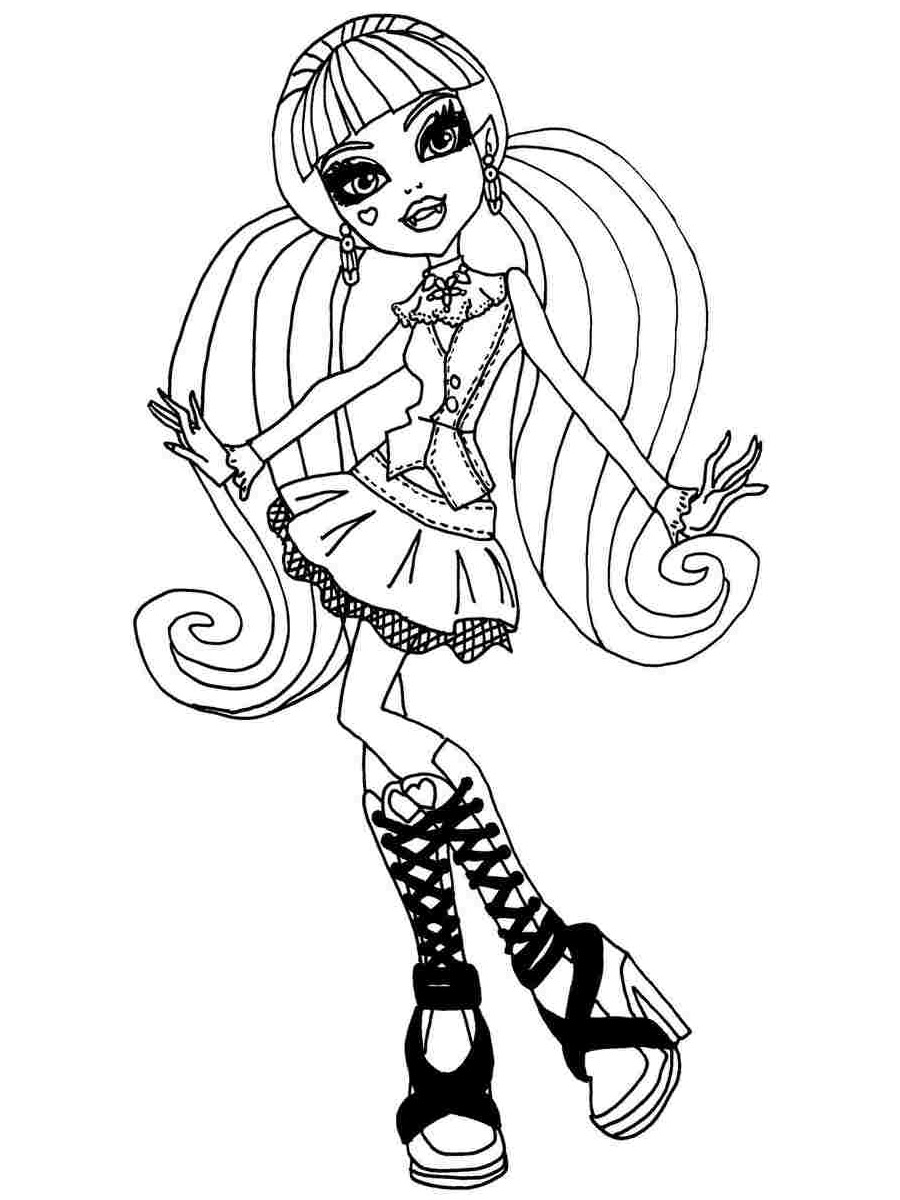 Cute Draculaura coloring page