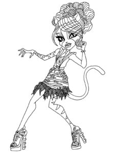 Toralei coloring page