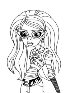 Ghoulia Yelps Monster High coloring page