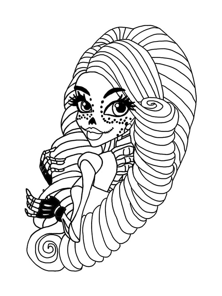 Skelita Calaveras coloring page