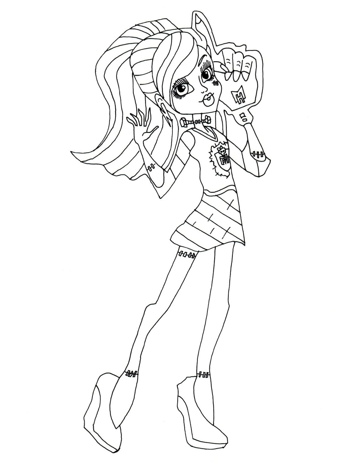 Frankie Monster High coloring page