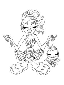 Lagoona Blue Meditates coloring page