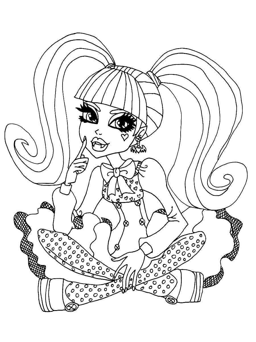Doll Draculaura coloring page