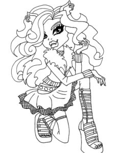 Doll Clawdeen Wolf coloring page