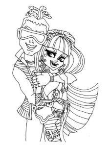 Deuce Gorgon and Cleo de Nile coloring page