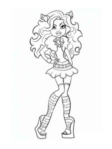 Clawdeen Wolf Monster High coloring page