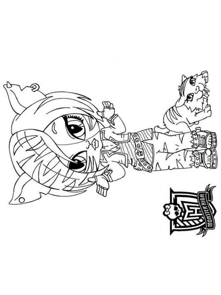 Chibi Toralei Stripe coloring page