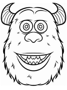 Face Sulley coloring page