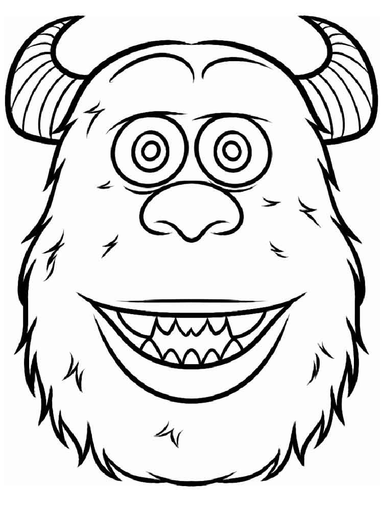 Face Sulley coloring page