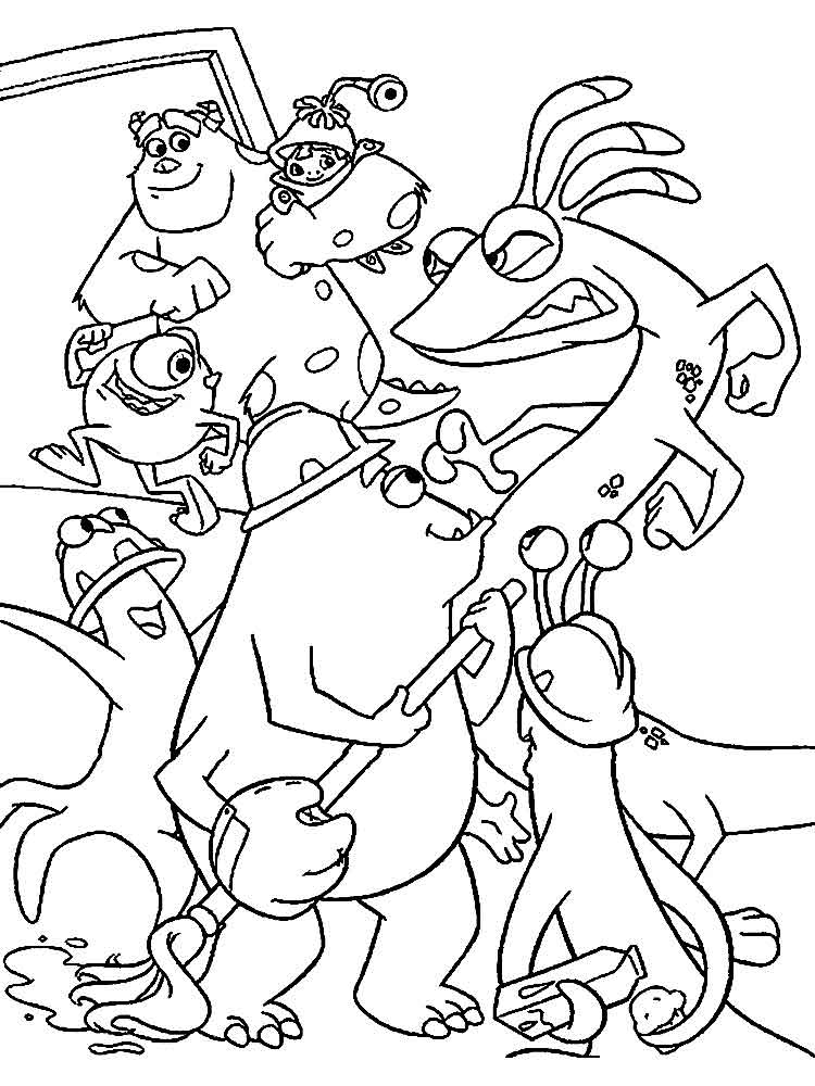 Monsters Inc 3 coloring page