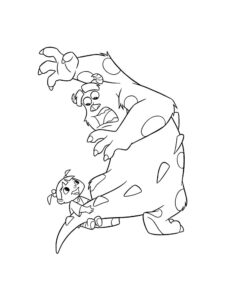 Boo and Sulley coloring page