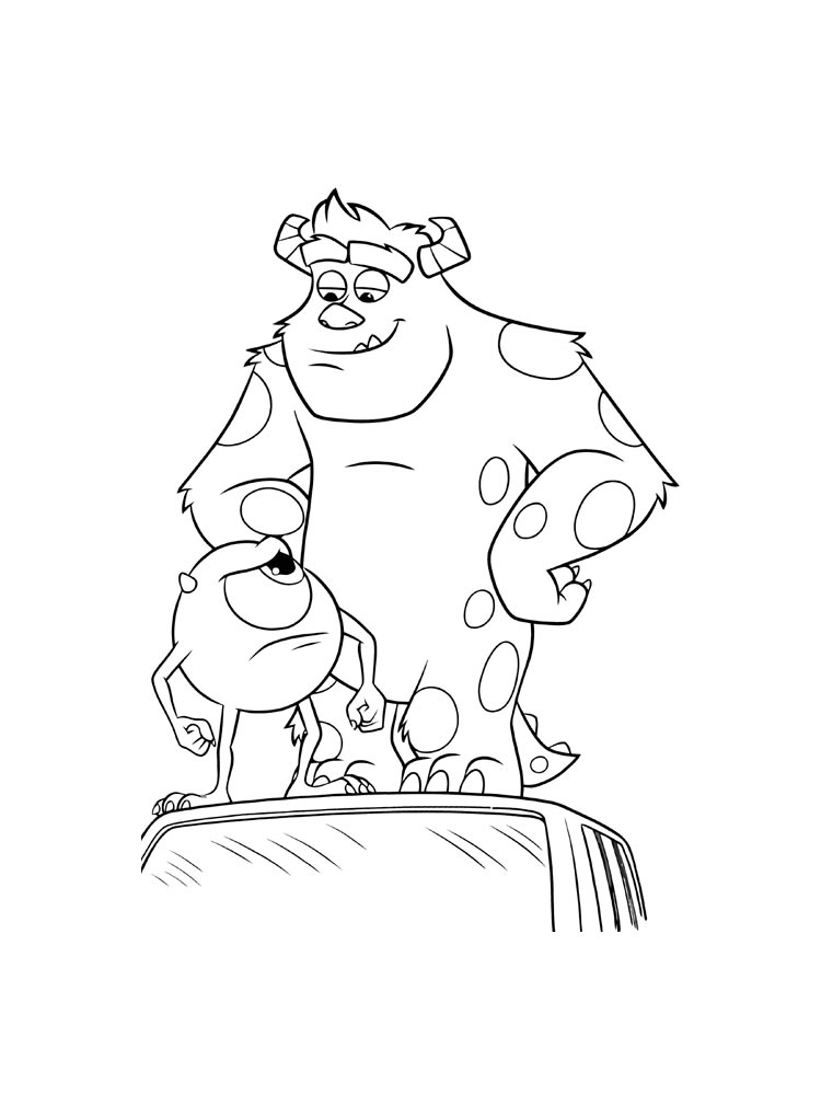Sulley and Mike Wazowski coloring page