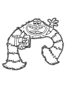 Art Monsters Inc coloring page