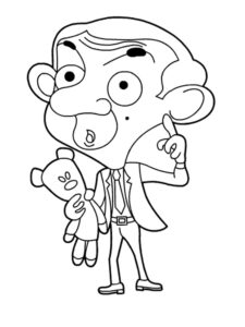 Mr. Bean 1 coloring page