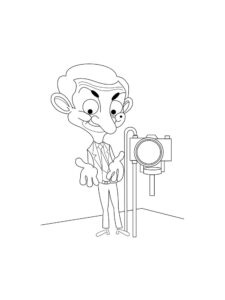 Mr. Bean 11 coloring page