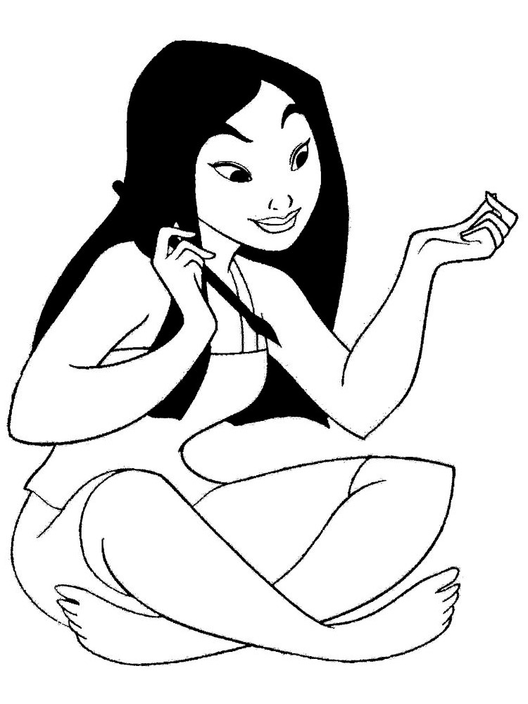 Mulan 1 coloring page