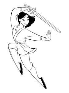 Mulan 14 coloring page