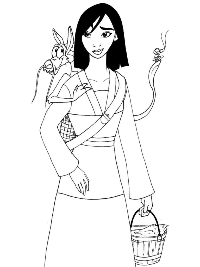 Mulan 15 coloring page