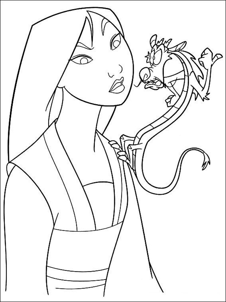 Mulan 2 coloring page