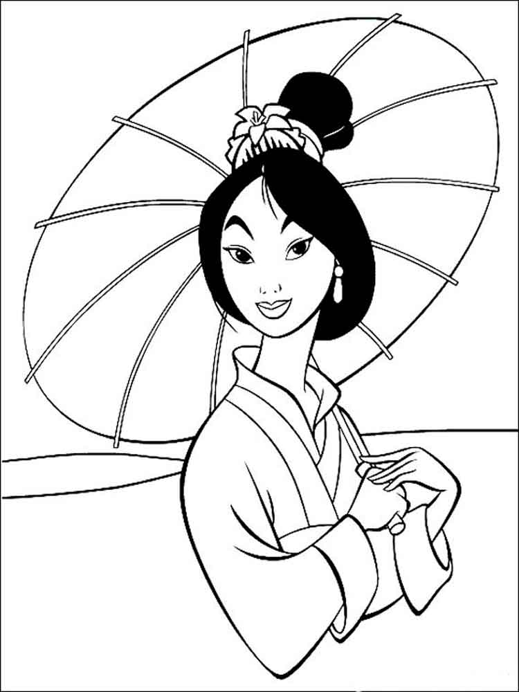 Mulan 25 coloring page