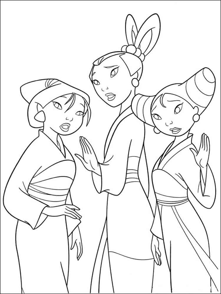 Mulan 32 coloring page