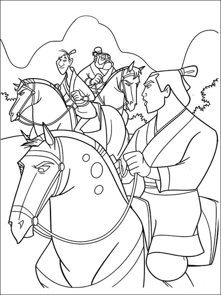 Mulan 35 coloring page