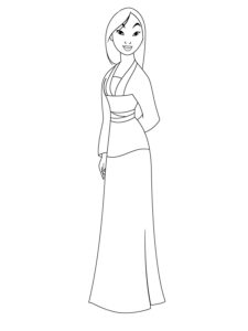 Mulan 4 coloring page