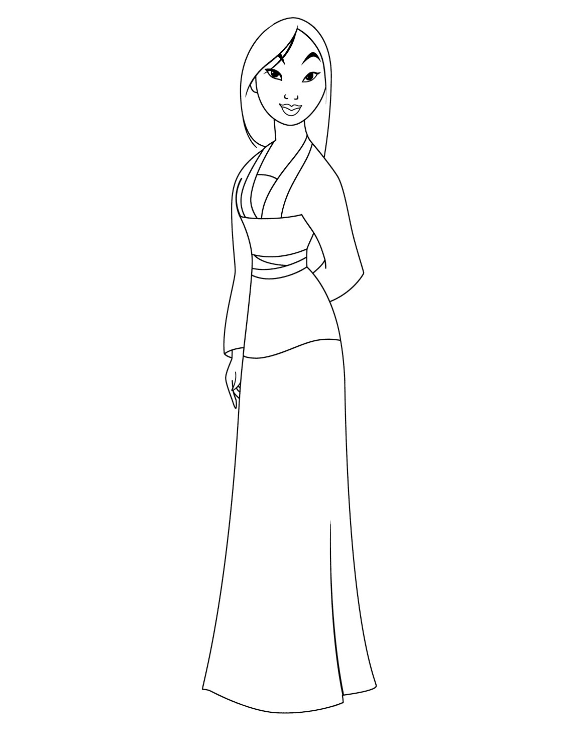 Mulan 4 coloring page