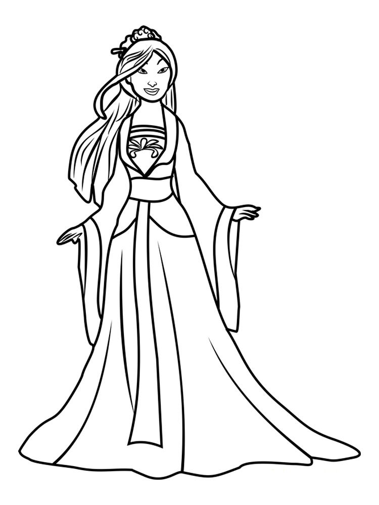 Mulan 8 coloring page